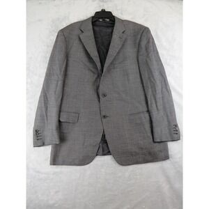 Canali Travel Blazer Mens 46R(EU56) Grey Wool Italia Tailoring Luxury Sport Coat